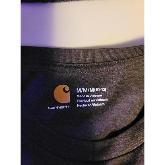 Youth Carhartt 100% Cotton Long Sleeve Tee shirt Medium - Picture 3 of 4